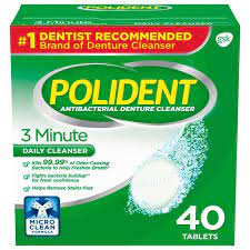 Polident 3 Minute Daily Cleanser - 40 Tablets