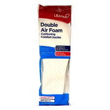 Leader Double Air Foam Insoles One Size Fits Most Trim to Fit