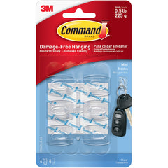 Command Mini Clear Hooks 6ea