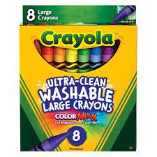 Crayola Washable Large Crayons 8 Count