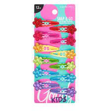 Goody Kids Flower Snap Clips 12ct