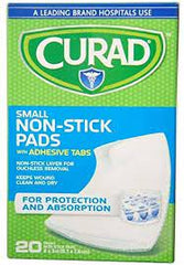 Curad Small Non-Stick Pads with Adhesive Tabs- 20 Count
