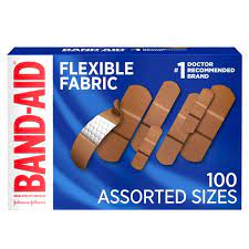 Band-Aid Flexible Fabric Assorted Sizes- 100 Count