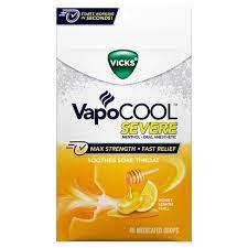VapoCool Severe Max Strength  Honey Lemon Chill- 45 Medicated Drops
