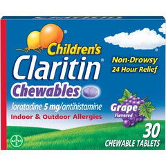 Claritin Children's Chewable Grape Flavored 5mg (30count)
