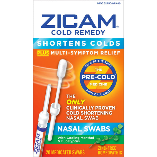 Zicam Cold Remedy Medicated Nasal Swabs 20ct