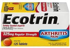 Ecotrin Arthritis Pain 325mg Regular Strength (125 tablets)