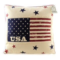 Americana Patchwork Pillow 18"x18"