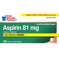 Good Neighbor Pharmacy Aspirin 81mg Low Dose (120 enteric coated tablets)