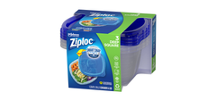 Ziploc 3 Deep Square Plastic Containers