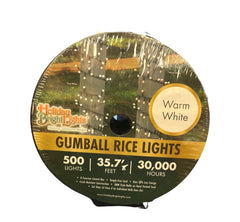 Holiday Bright Lights Warm White Gumball Rice Lights 35.7ft