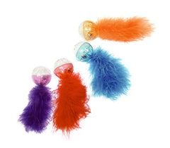 Multipet Lattice W/ Feather 2pk Cat Toys Assorted Colors