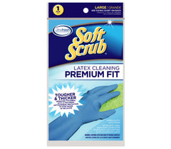 Soft Scrub Latex Cleaning Premium Fit Gloves Blue 1pair Large