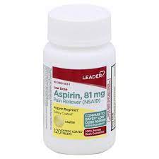 Leader 81mg Low Dose Adult Aspirin Regimen (300 enteric coated tablets)
