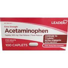 Leader Extra Strength Acetaminophen Caplets 100count