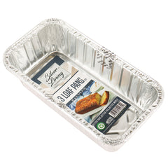 Silver Lining 3 Loaf Pans 8"x 3 3/4" x 2 3/8"