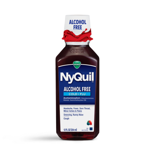 Vicks NyQuil Alcohol-Free Cold & Flu Berry 12fl oz