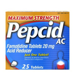 Pepcid Max Strength 20mg Tabs 25 count