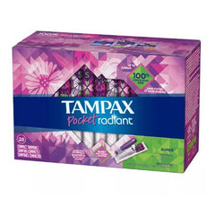Tampax Pocket Radiant Super Unscented Compact Tampons 28ct