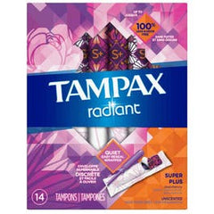 Tampax Radiant Super Plus Unscented Tampons 14ct