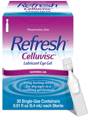 Refresh Celluvisc Lubricant Soothing Gel- 30 Vials (0.01 oz each)