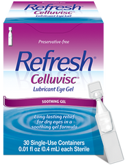 Refresh Celluvisc Lubricant Soothing Gel- 30 Vials (0.01 oz each)