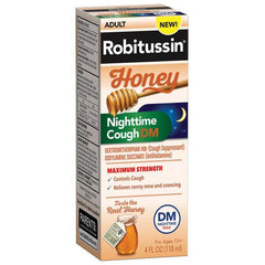 Robitussin Adult Honey Nighttime Cough DM Maximum Strength 4fl oz