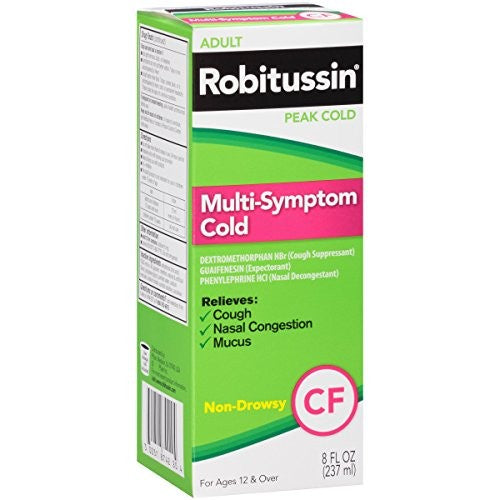 Robitussin Adult Multi-Symptom Cold CF Liquid 8fl oz