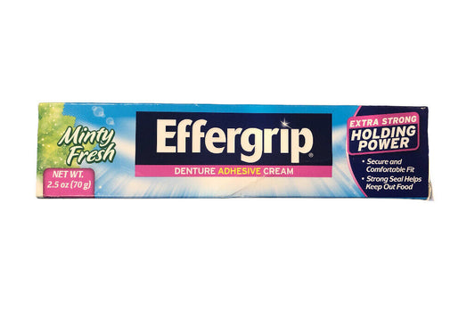 Effergrip Denture Adhesive Cream 2.5oz