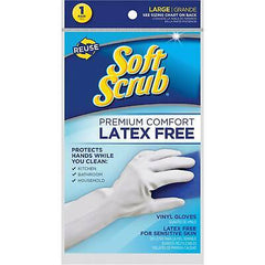 Soft Scrub Premium Comfort Latex Free White 1pair Large