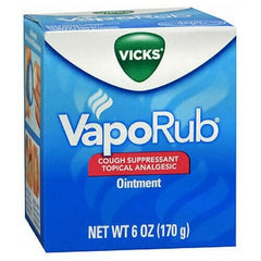 Vicks Vaporub Cough Suppressant Topical Analgesic Ointment 6 oz