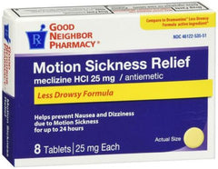 Good Neighbor Pharmacy Motion Sickness Relief 8 tablets