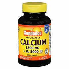 Sundance Calcium 1200mg+D3 (5000iu) 60 quick release softgels