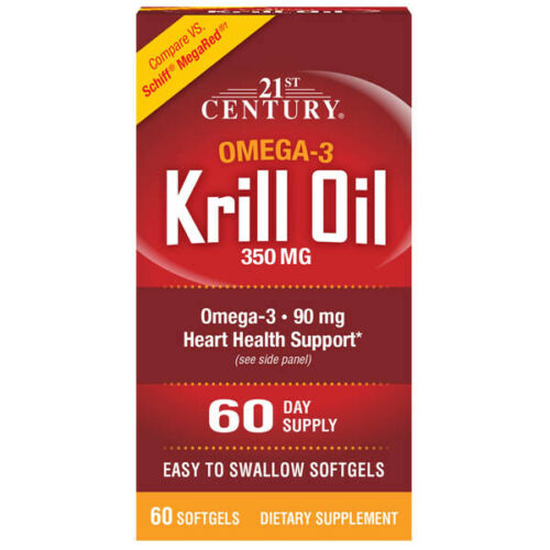 21st Century Omega-3 Krill Oil 350mg (60m softgels)