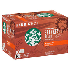 Keurig Starbucks Breakfast Blend Medium Roast Ground Coffee 10 k-cup pods