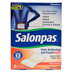 Salonpas Pain Relieving Gel-Patch Hot 6ea