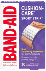 Band-Aid Cushion-Care Sport Strip- 30 Count