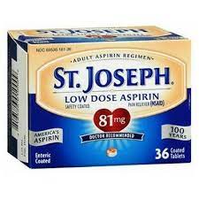St Joseph 81mg Low Dose Aspirin (36 enteric coated tablets)