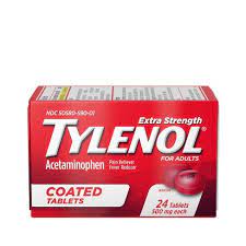 Tylenol Extra Strength 500mg Coated Tablets (24 tablets)