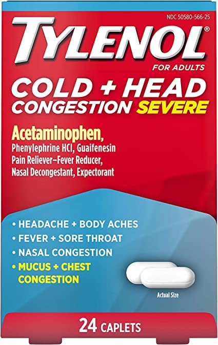 Tylenol Cold+ Head Congestion Severe (24 caplets)