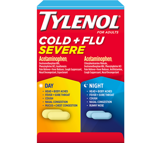 Tylenol Cold+Flu Severe Day/Night Caplets 24count