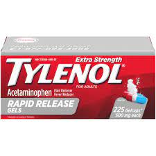 Tylenol Extra Strength Rapid Release Gels 500mg ea. (225 gelcaps)