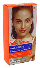 Sally Hansen Facial Hair Removal Wax Strip Kit 18 Wax Strips