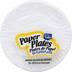 Paper Plates 9in 100ct