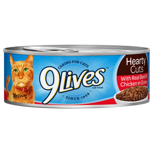 9lives Hearty Cuts With Real Chicken & Beef in Gravy 5.5oz