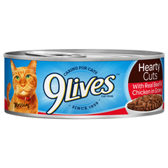 9lives Hearty Cuts With Real Chicken & Beef in Gravy 5.5oz