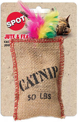 Spot Jute & Feather Sack Catnip Toy