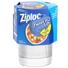 Ziploc Twist n Go 2 Medium Round (2 containers & lids)
